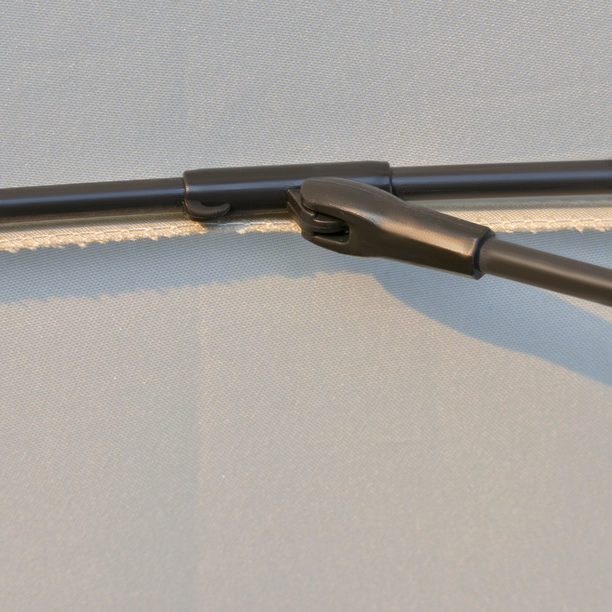 Ombrellone da Giardino Ø2,55m con Manovella Bianco Crema