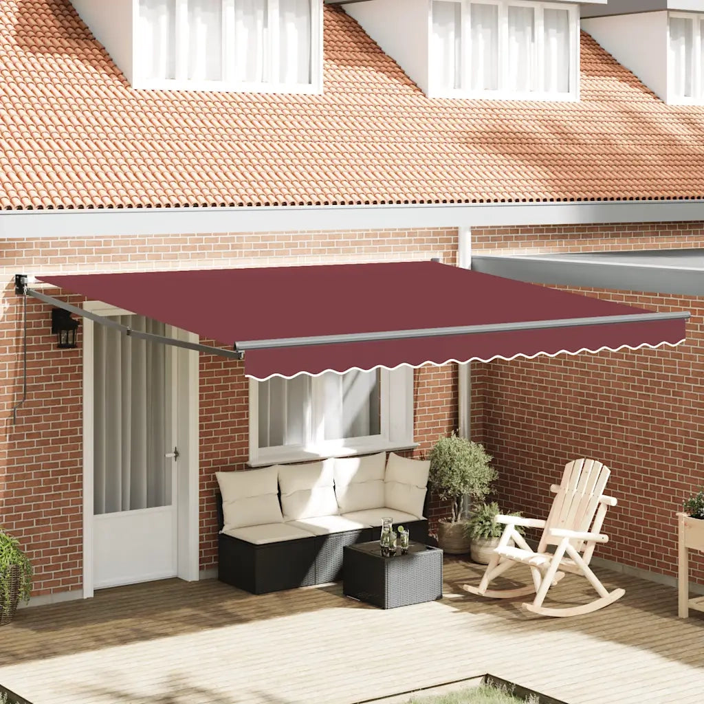 Tenda da Sole Retrattile Manuale Bordò 400x300 cm 3215300