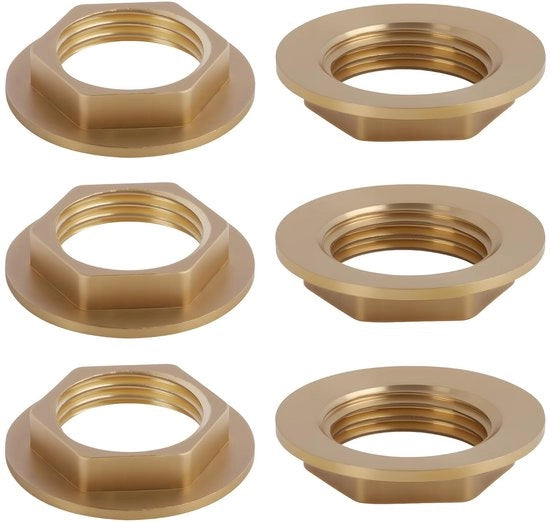 Mortise per serraggio 6 pezzi - Flangia a 6 lobi - Acciaio - G1/2 condotto interno - Resistenti alla corrosione - Facili da montare - Mortise di sicurezza