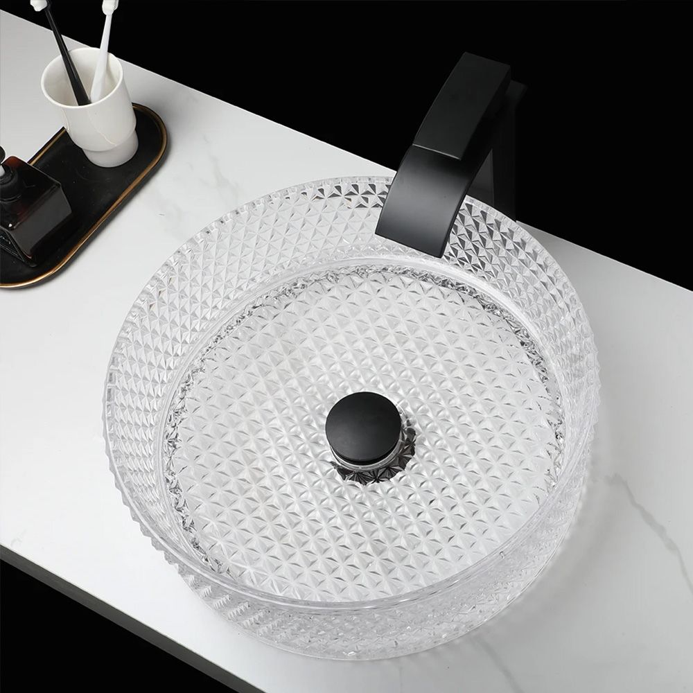 Lavabo Da Appoggio Rea Cristal Transparent