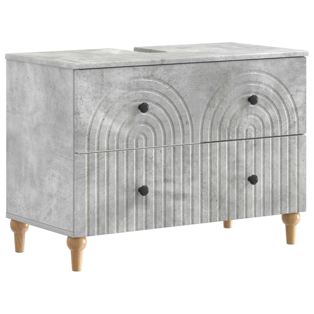 Armadio per Lavabo da Bagno ALKMAAR Grigio Cemento 896138