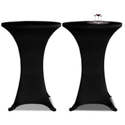 Coperture Verticali per Tavolo 4 pz ?80 cm Nero Elastico CFW9203490