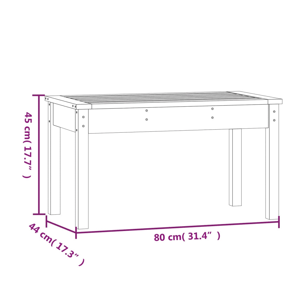 Panca da Giardino 80x44x45 cm in Legno Massello di Douglas 824002
