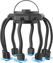 Apparecchio di massaggio scalpo elettrico, apparecchio di massaggio capigliatura, apparecchio di sollievo pressione scalpo, apparecchio di massaggio tri-mode, apparecchio di massaggio 360°, apparecchio di massaggio scalpo portatile wireless - nero