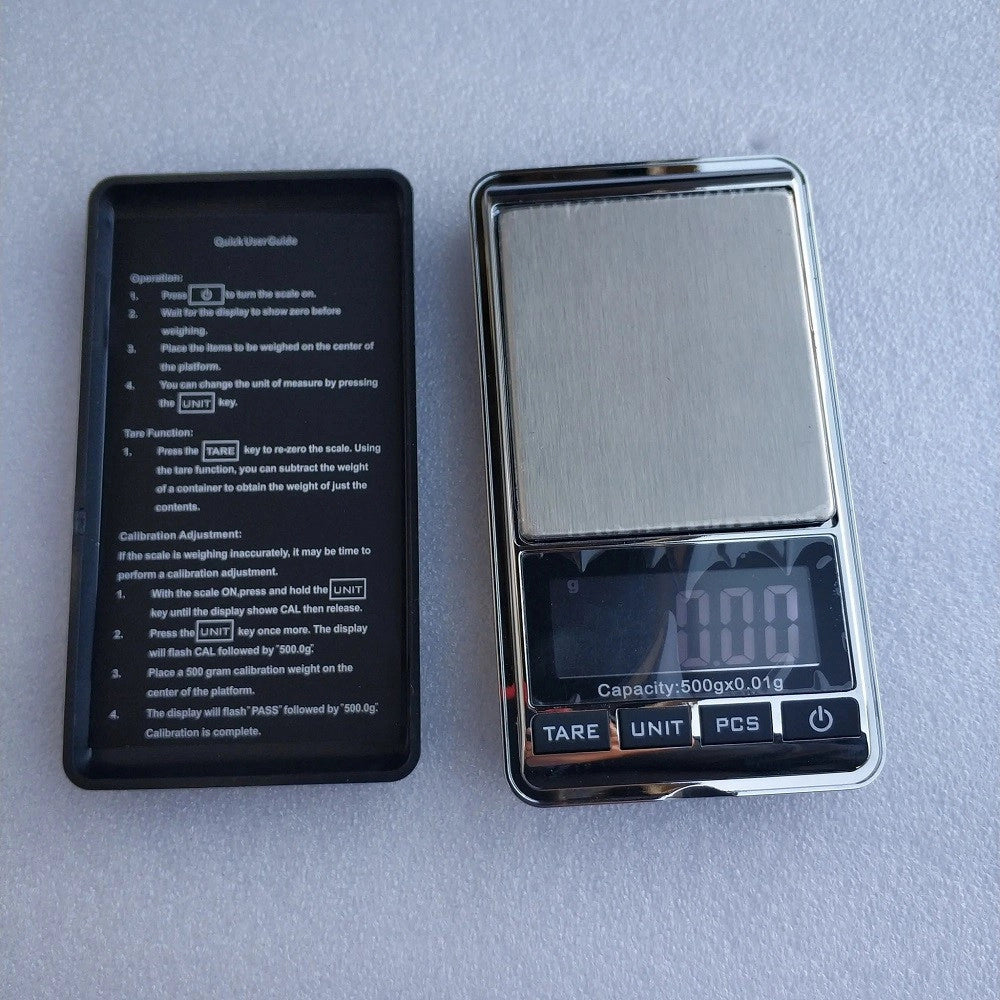 Trade Shop - Mini Bilancia Tascabile Digitale 0,01 G 500 G Display Lcd Retroilluminato Q-d101 -