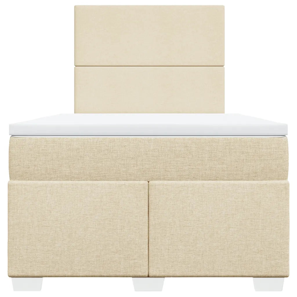 Giroletto a Molle con Materasso Crema 120x190 cm in Tessuto 3290425