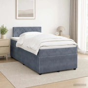 Letto box spring con materasso Grigio Scuro 120 x 200 cm 3453114