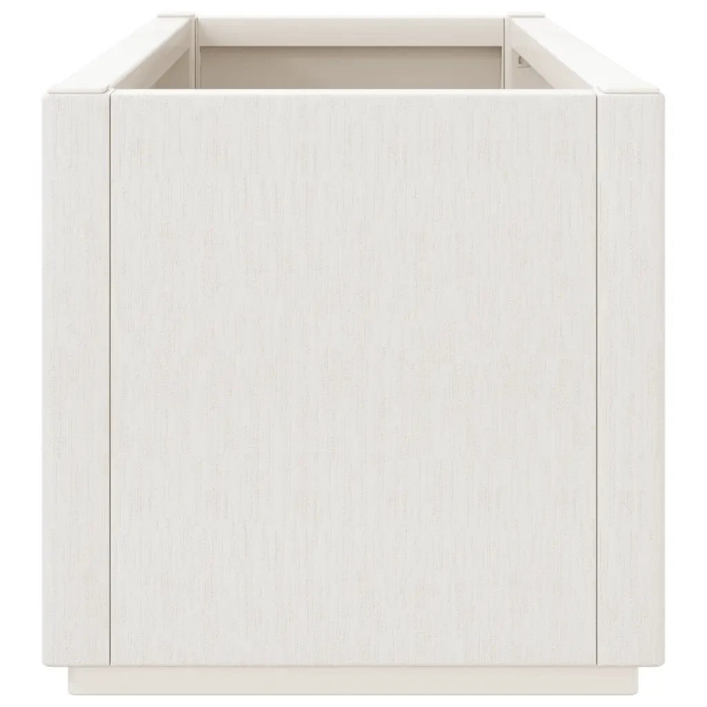 Fioriera | Cassetta per fiori | Vaso da Giardino Bianca 80x36x35 cm in PP