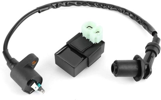 Bobina di Accensione in Gomma - CDI Unità di Ricambio - Compatibile con PIT PRO Quad - Motocicletta Dirt Bike ATV GY6 - Prestazioni Stabili - Alta Efficienza di Funzionamento - Spazzolo di Accensione