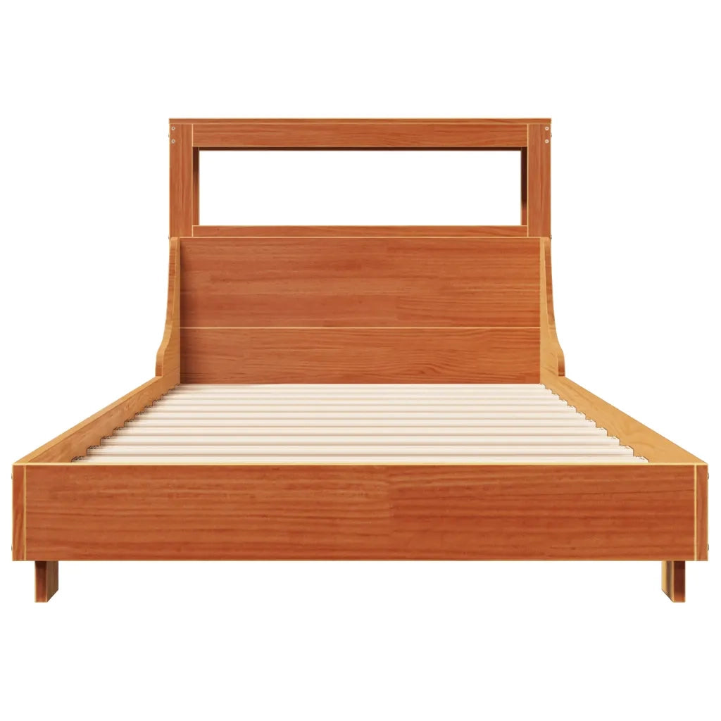 Letto senza Materasso Marrone Cera 100x200 cm in Legno di Pino
