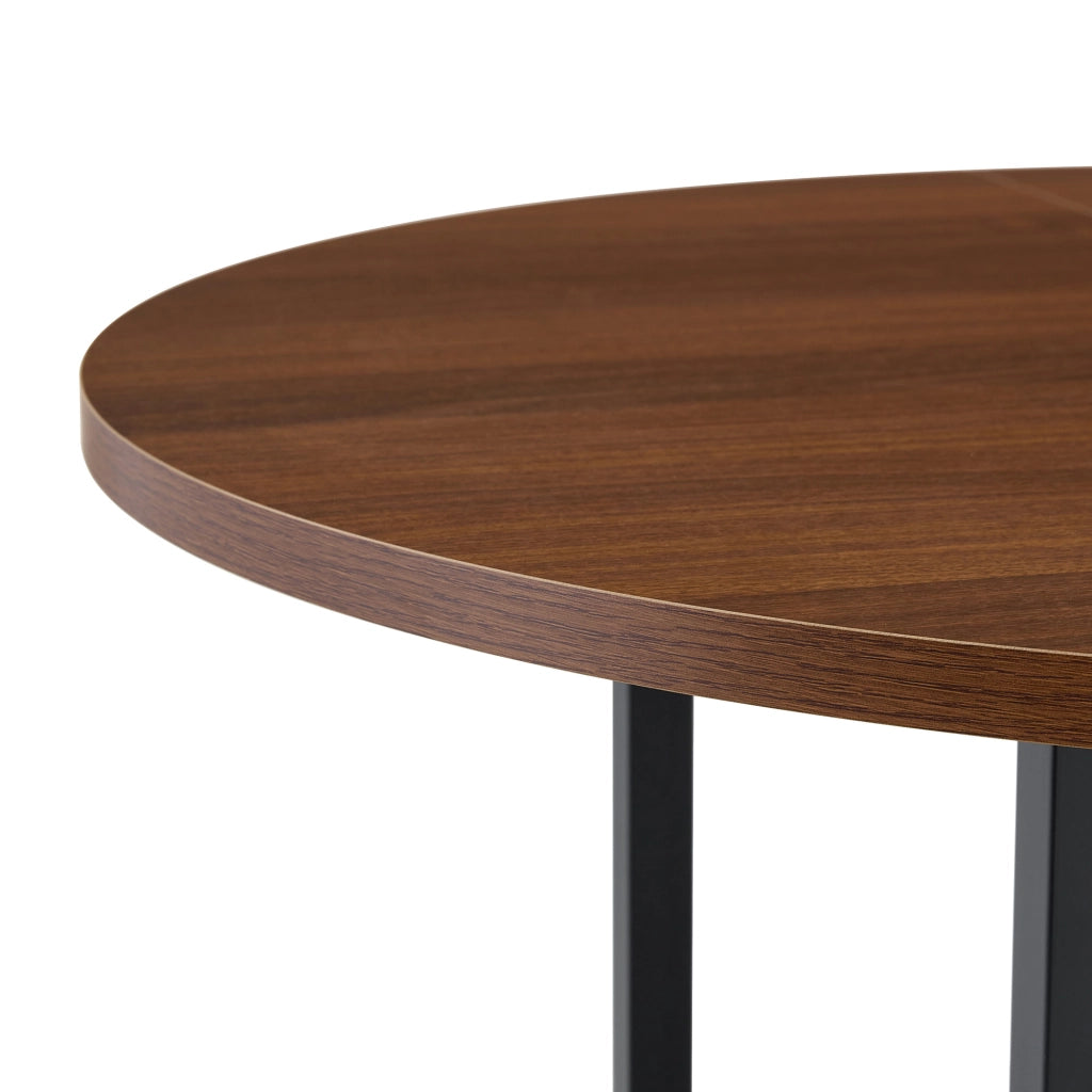 TAVOLO da pranzo rotondo 100 cm Walnuss con struttura in metallo