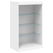 Buffet credenza cassettiera armadio mobile contenitore organizer per cucina soggiorno salotto con luci LED 60,5 x 37 x 100 cm bianco 02_0029853