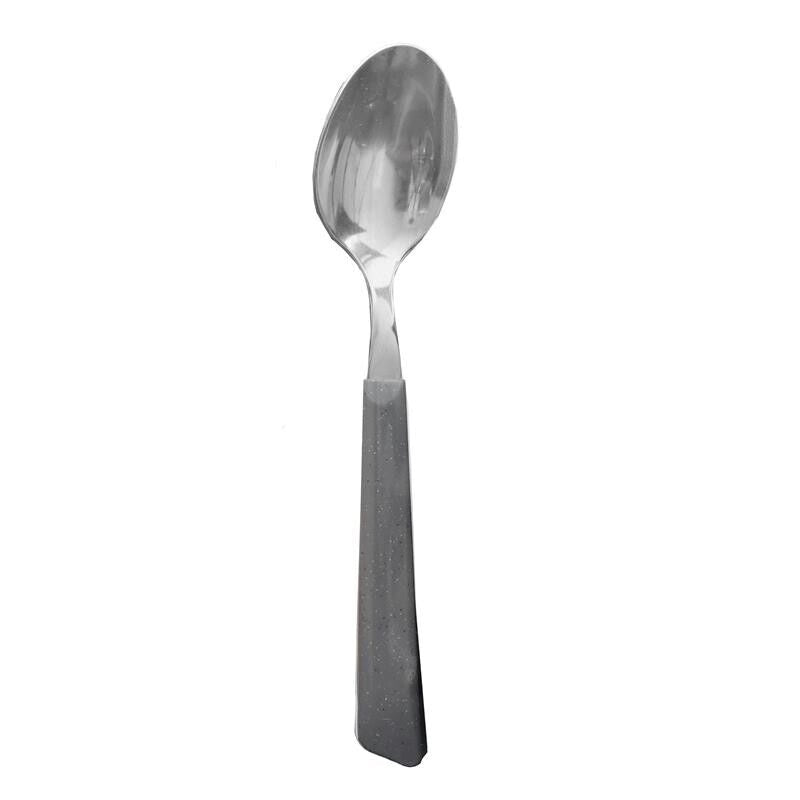 MAURY'S BEST QUALITY SET DA 6 CUCCHIAI DA TAVOLA GRIGIO EFFETTO PIETRA