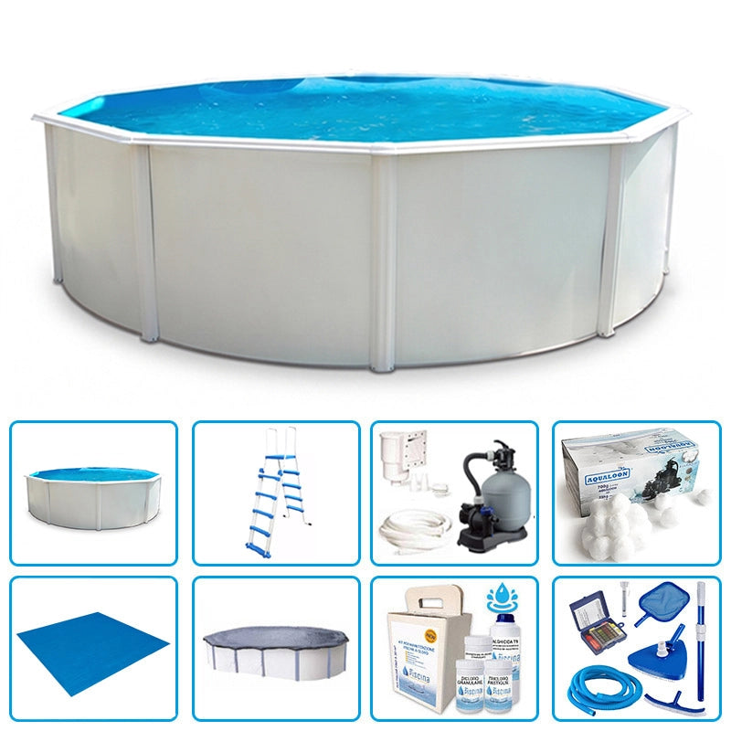 Piscina Fuori Terra Steelwhite -  5,50 X H.1,32 M - Kit Pro