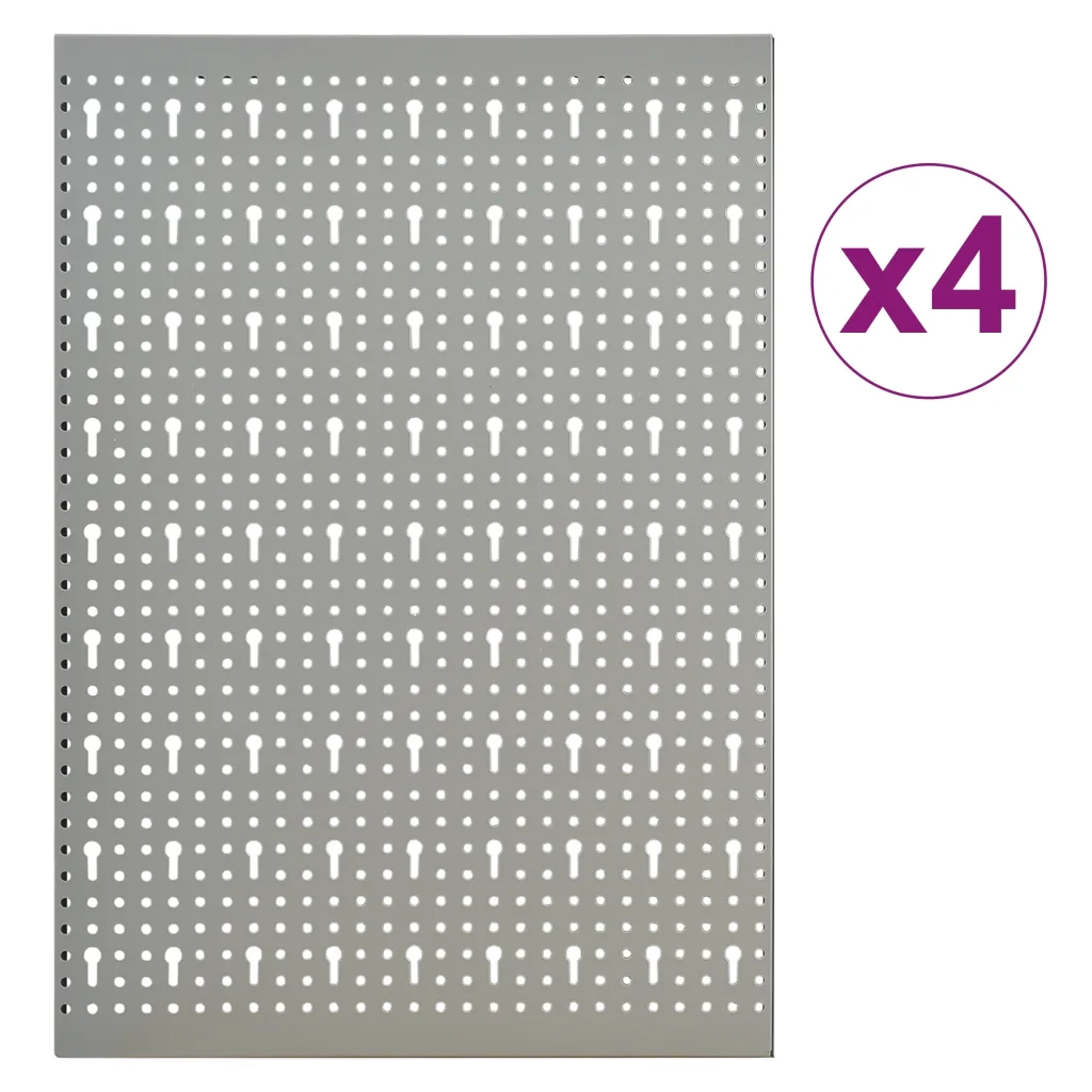Pannelli per Utensili a Parete 4 pz 40x58 cm in Acciaio 145350