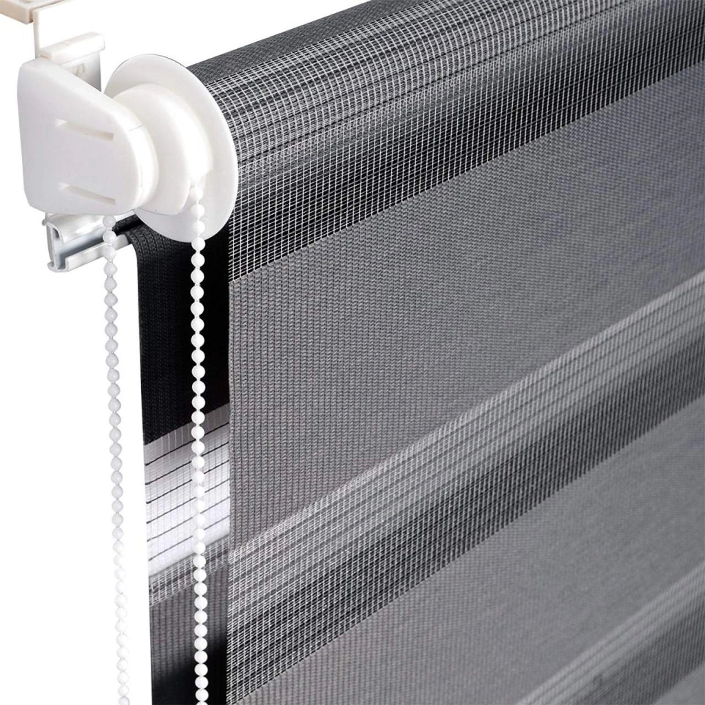 Tenda a rullo giorno e notte Zebra rullo a doppio strato 45x150cm grigio scuro 19_0000856