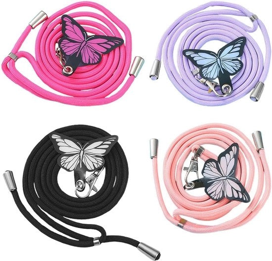 Catenelle per Telefoni a 4 Pezzi con Chiusura Farfalla Anti-Perdita Catenelle per Telefono Universali per Cavi di Telefono Cavi di Telefono - Accessori per Telefono per Fissaggio Sicuro