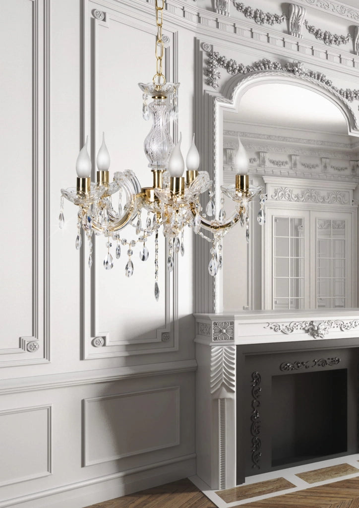 Lampadario a sospensione Candellux Maria 35-94646 oro