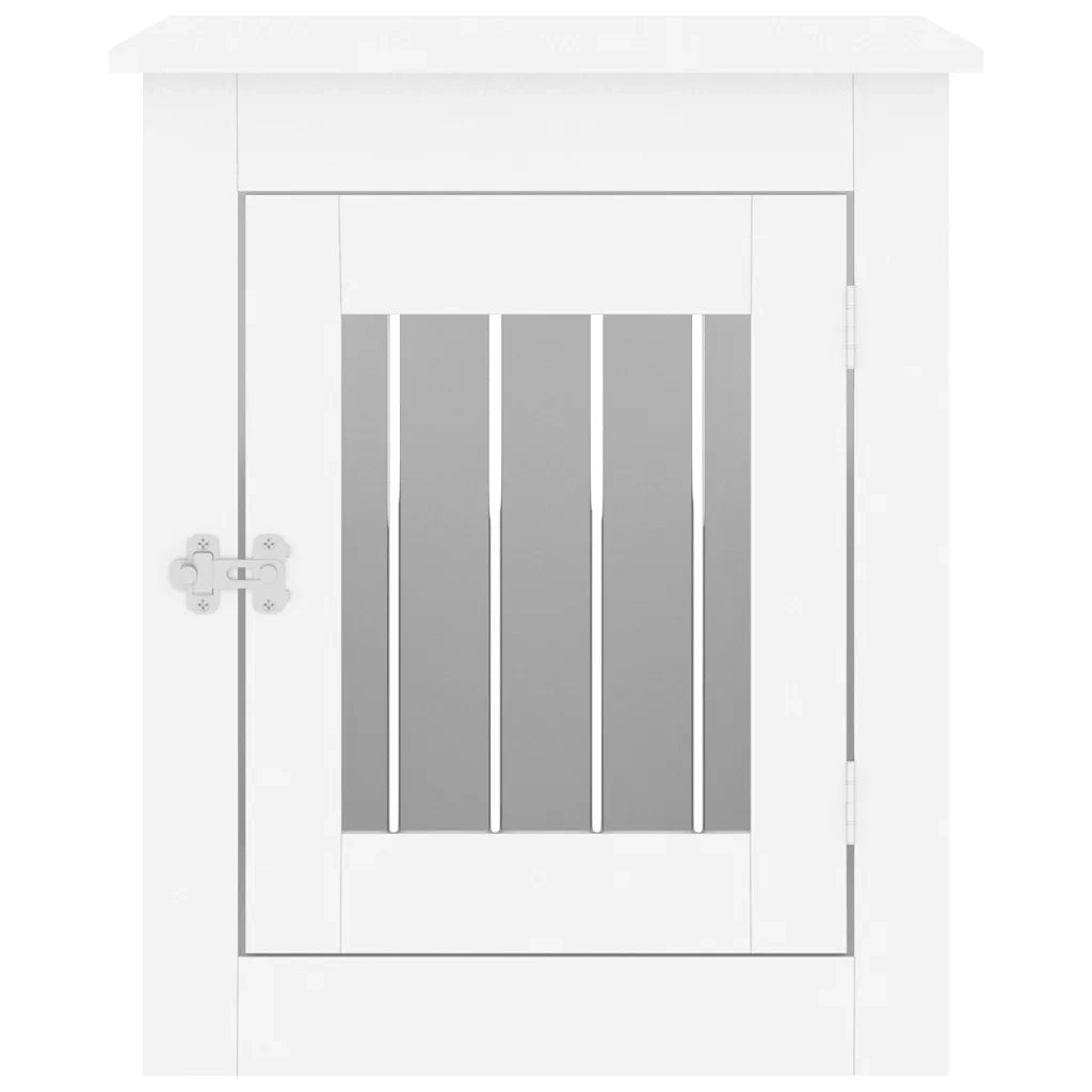 Gabbia Cani da Arredamento Bianca 55x75x65cm Legno Multistrato CFW9671895