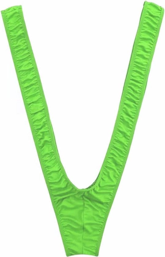 Badpak uomo con disegno di cervo in verde brillante