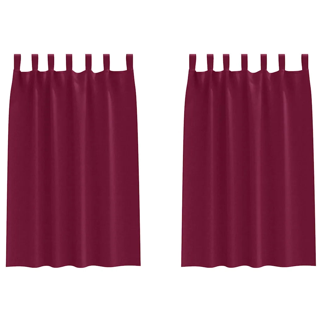 Tende Blackout con Anelli 2 pcs Rosso Vino 175 x 140 cm 4107574
