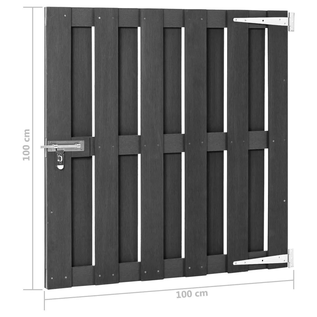 Cancello da Giardino in WPC 100x100 cm Grigio 49083