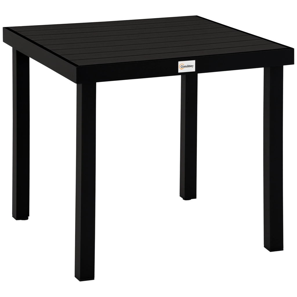 Tavolo da pranzo per 4 persone ¨C zephmum ¨C nero, alluminio, plastica, 78x78x74 cm