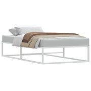 Letto singolo | Letto per adulti | Giroletto senza Materasso Bianco 90x200 cm in Metallo