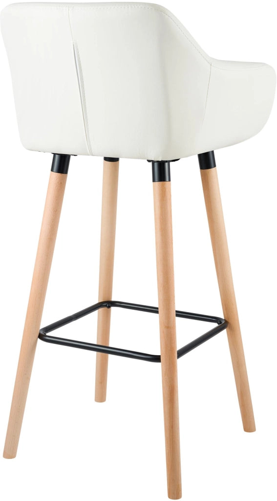 Sgabello Grant in pelle sintetica crema