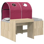 Letto con Tunnel 3 pz Rovere Artigianale e Rosso 3423519