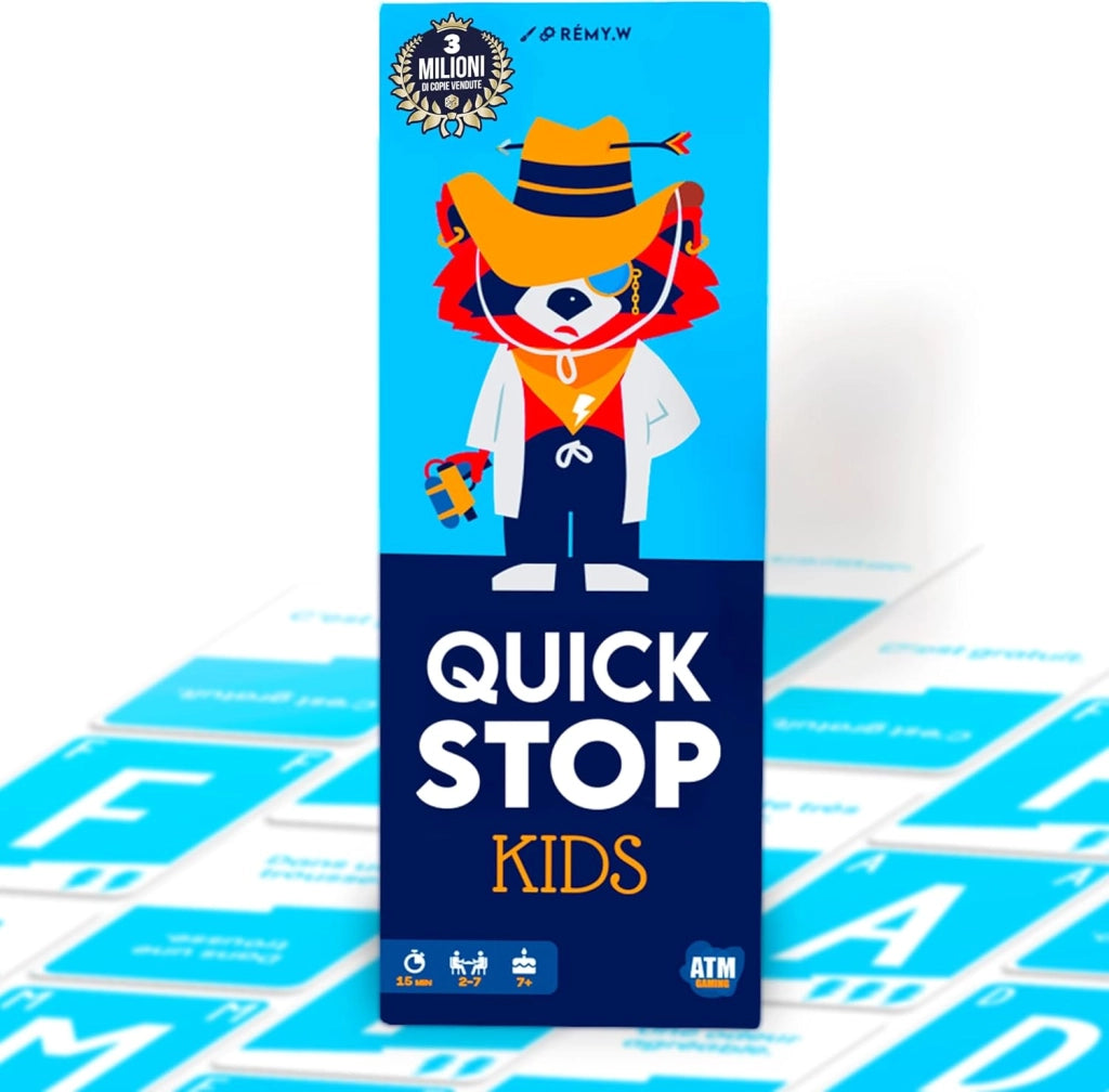 QUICKSTOP Kids - Gioco di Carte per Bambini e Famiglie  - Da 2 a 7 Giocatori - Divertente e Veloce - Gioco da Tavolo - I