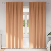 vidaXL Tende con tende 2 pcs Marrone chiaro Poliestere