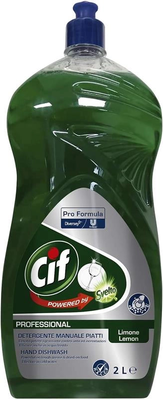 SET 6 CIF DETERGENTE LIQUIDO SGRASSANTE PER PIATTI IN FORMATO DA 2LT AL LIMONE
