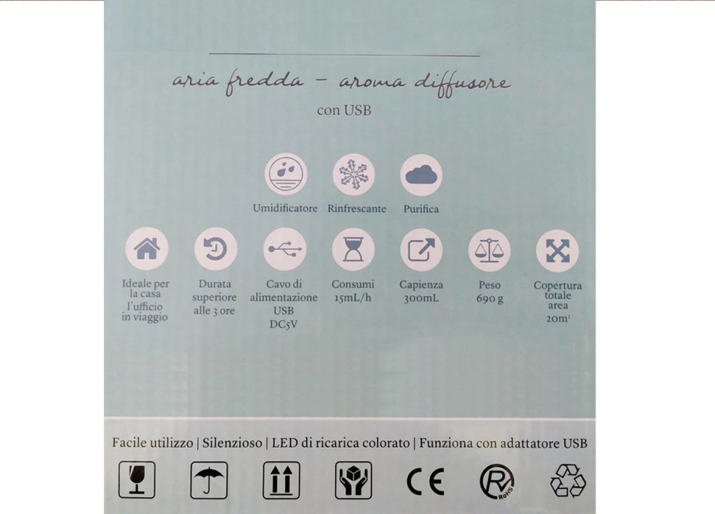 Diffusore Aromi Elettrico Silenzioso Profumo Ambienti Casa Aroma Bubble