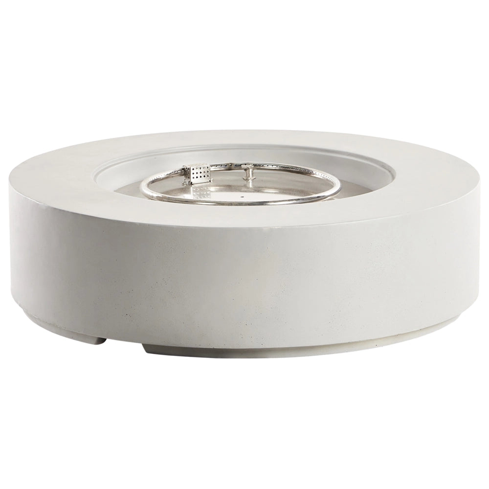 Focolare grigio chiaro 107 x 30 cm GRC Riscaldatore per patio rotondo Accessorio per giardino e patio