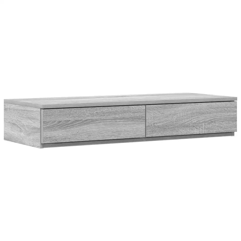 Struttura letto con contenitore-Giroletto con contenitore Grigio Sonoma 100 cm