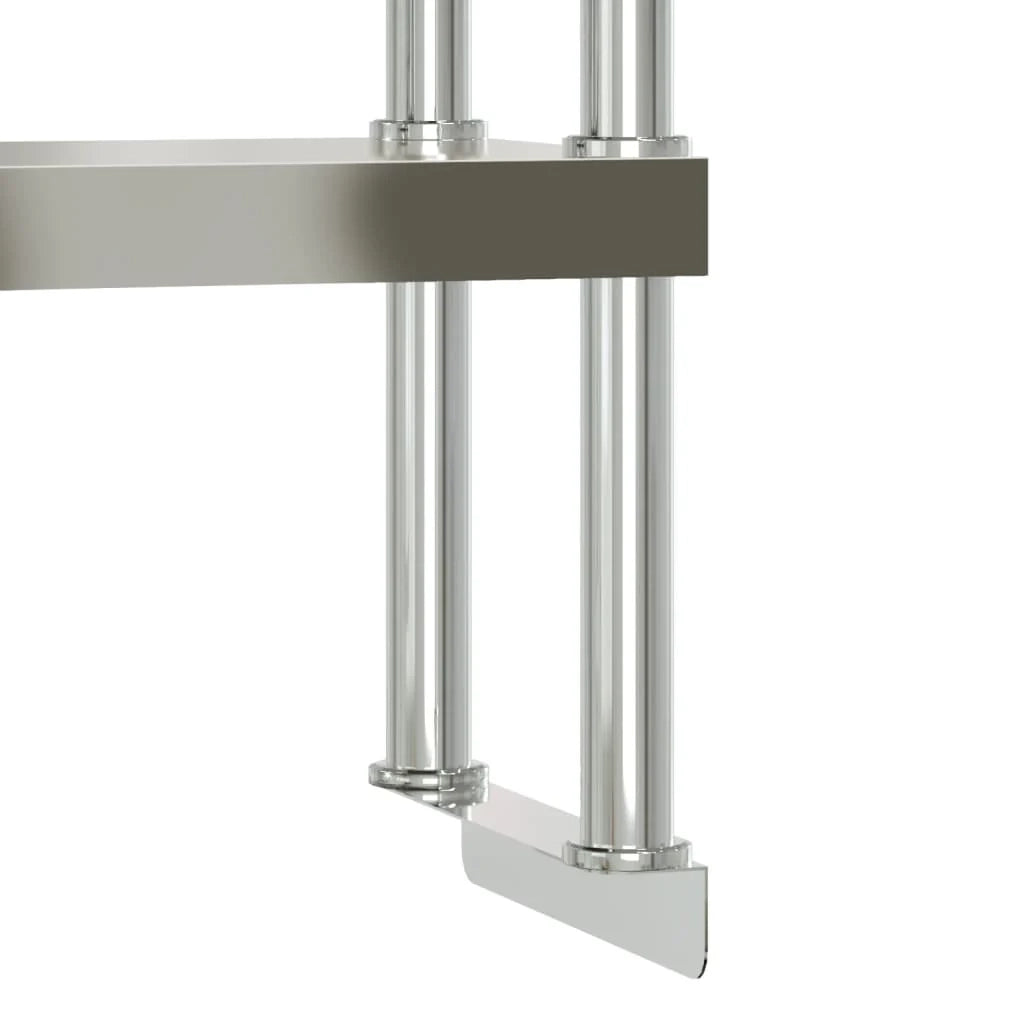 Tavolo da lavoro professionale da cucina con ripiano 110 x 55 x 150 cm acciaio inox 02_0045422