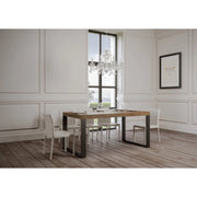 Tavolo allungabile 200/304x90 cm Tecno Premium telaio Antracite - Noce