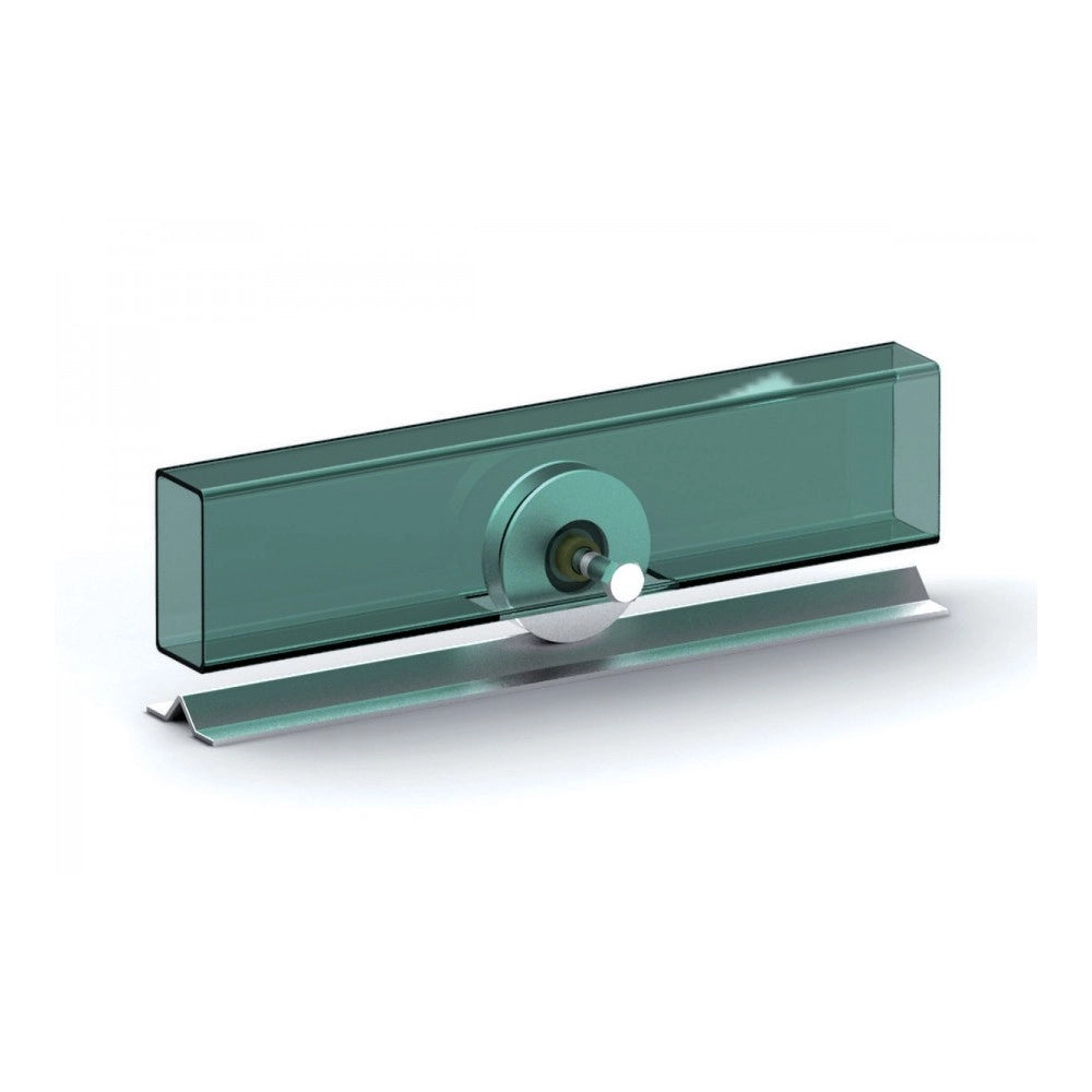 Ruota da 60mm in acciaio zincato per cancelli con 1 cuscinetto a sfera e gola a v