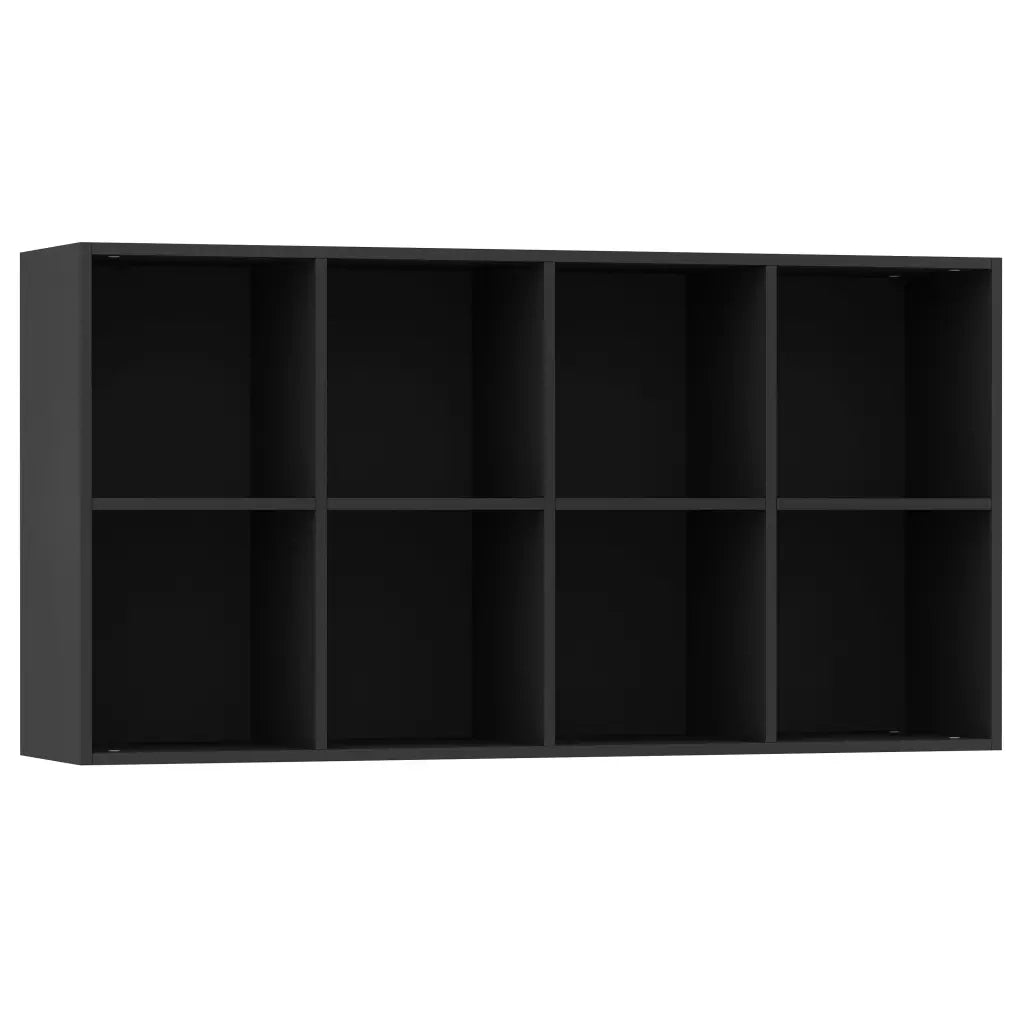 Libreria/Credenza Nera 66x30x130 cm in Legno Multistrato 800154