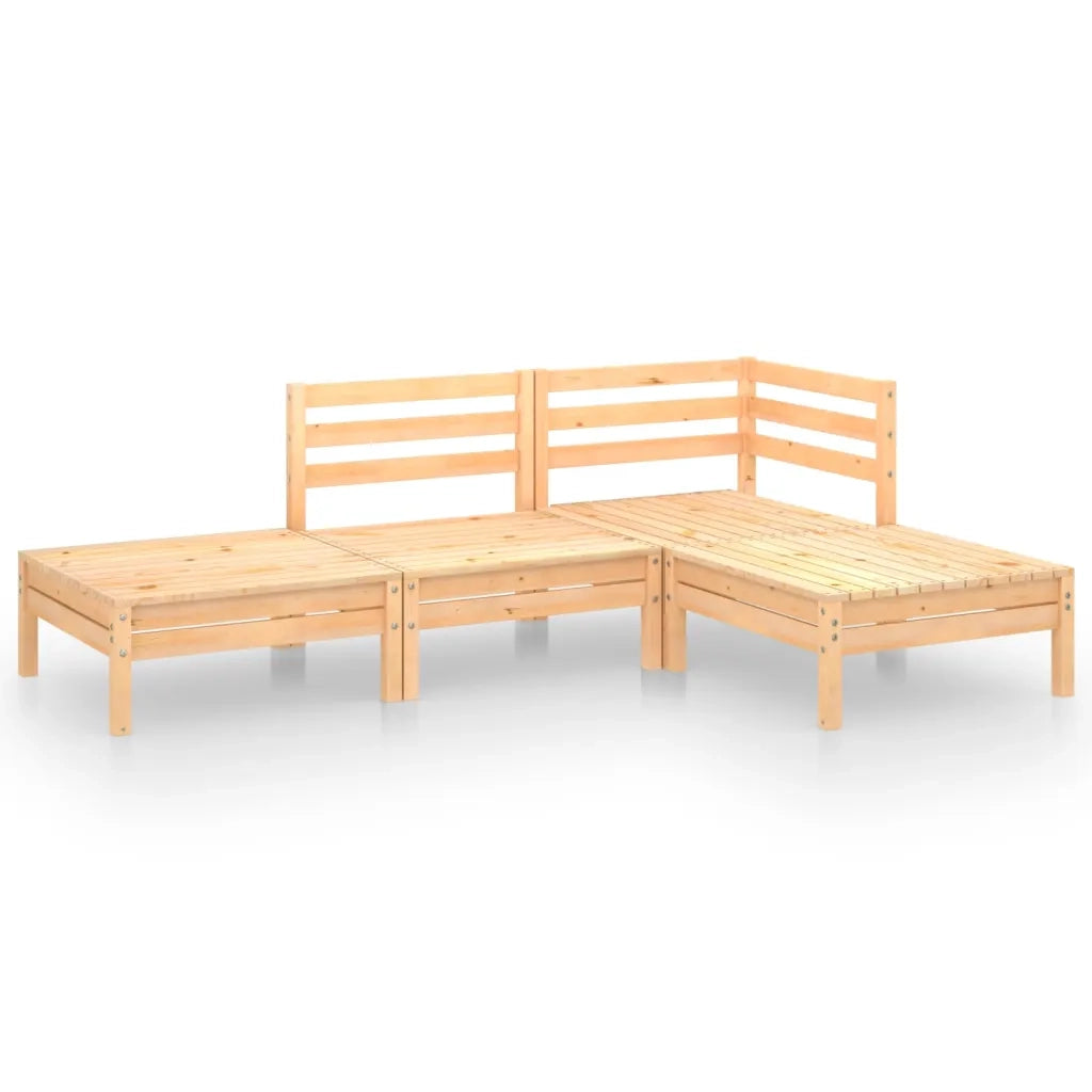 Set Divani da Giardino 4 pz in Legno Massello di Pino 3082617