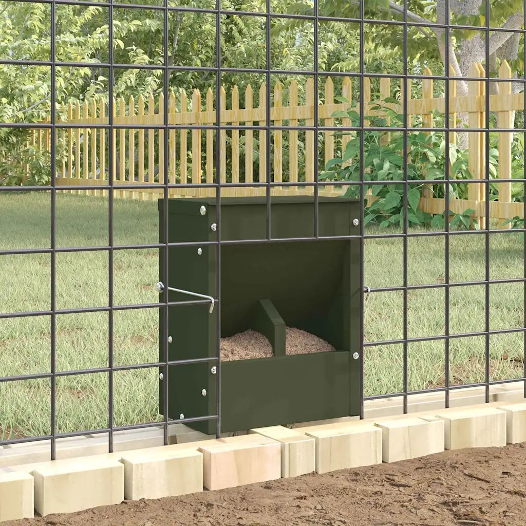 Mangiatore per conigli Verde oliva 20 x 12,5 x 25 cm 874589