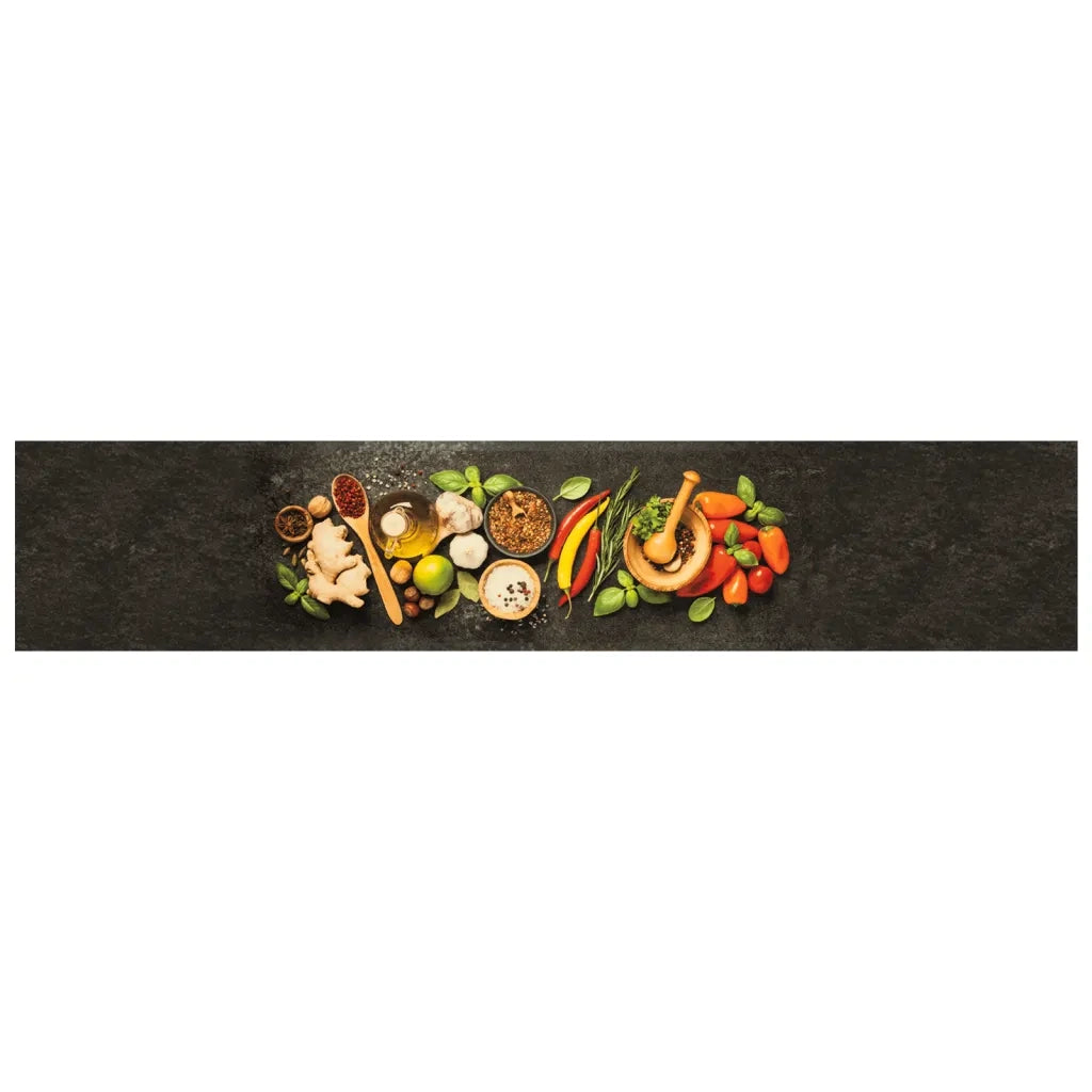 Tappeto da Cucina Lavabile Spezie 60x300 cm Vellutocod mxl 115025
