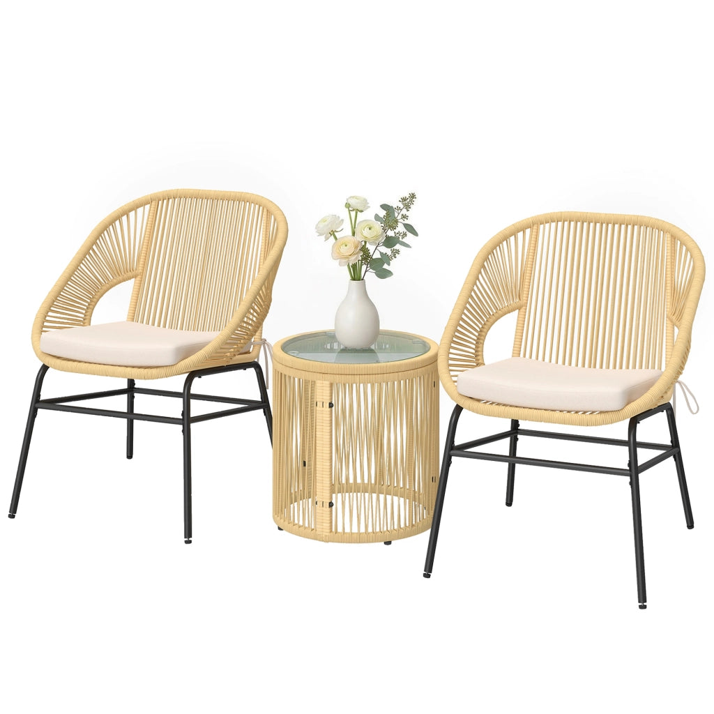 Divano angolare 3 posti ¨C zephmum ¨C beige, cuscini amovibili, con tavolo in vetro