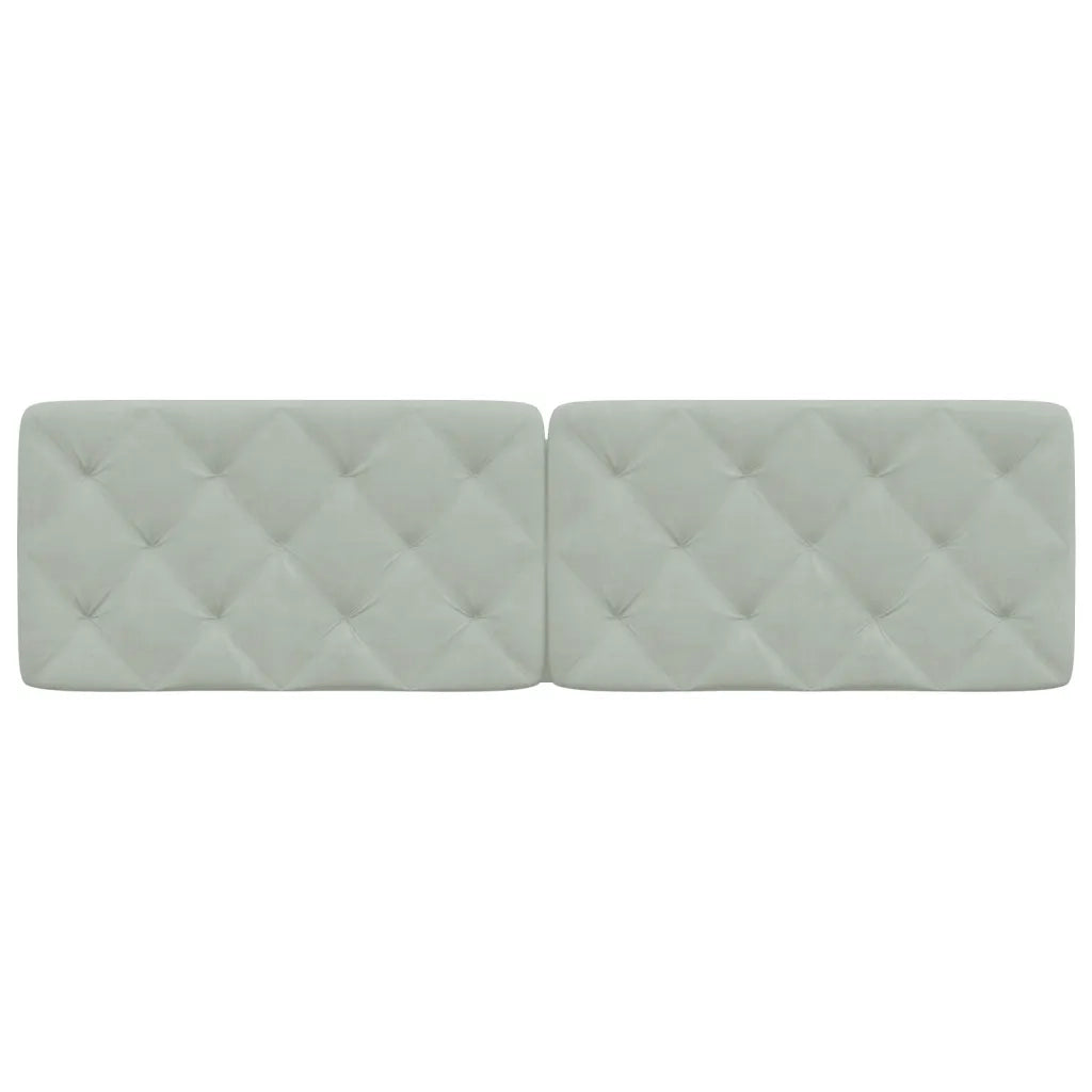 Cuscino Testiera Grigio Chiaro 180 cm in Velluto CFW8096249