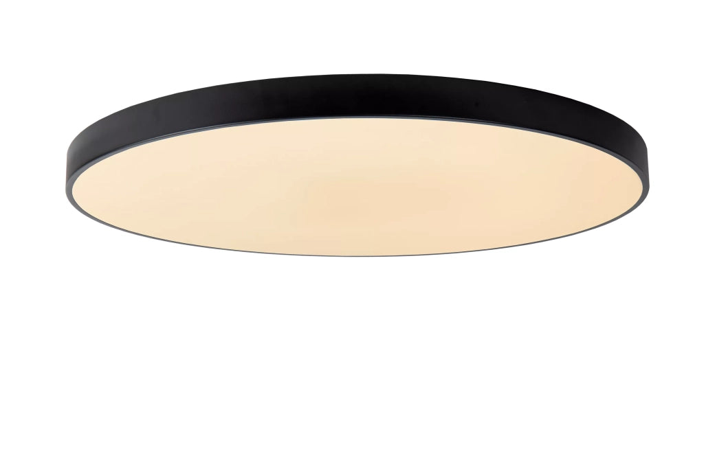 Plafoniera LED Lucide UNAR tonda nera 80cm 80W dimmerabile