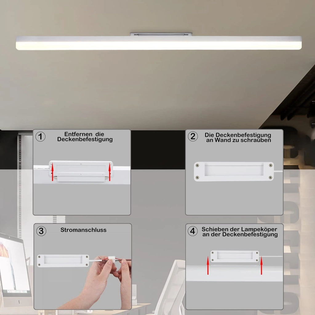 ZMH Lampada da soffitto plafoniera LED telecomando metallo moderna per camera letto