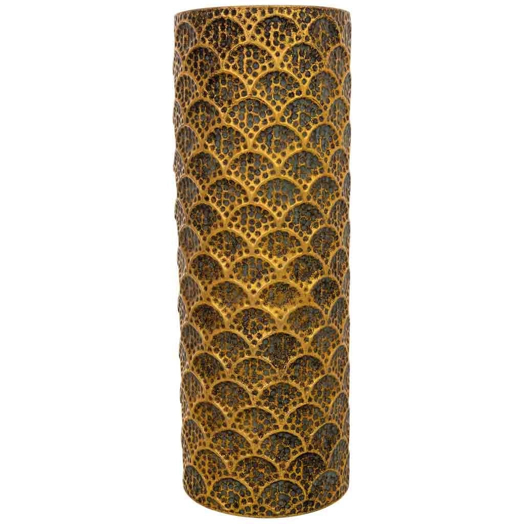 Portaombrelli in metallo dorato 20x20x54h cm