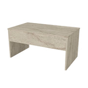 Tavolino "Akilli" con contenitore in legno - 90 x 45 x 52 cm - Travertino