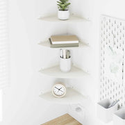 Mensola sospesa con lo scaffale 4 pcs Bianco 24 x 24 x 2 cm